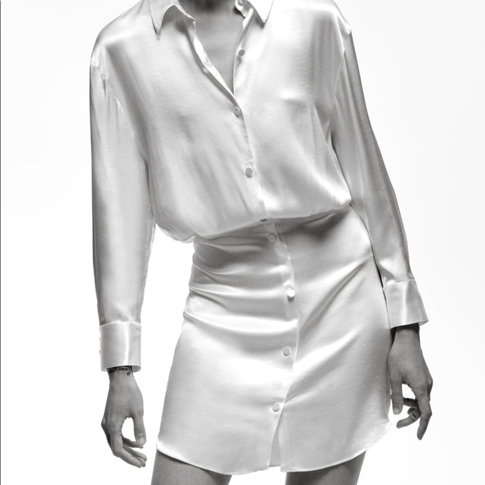 Zara white short dress